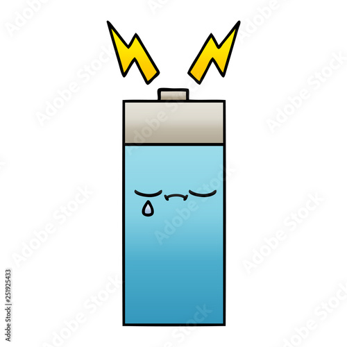 gradient shaded cartoon battery