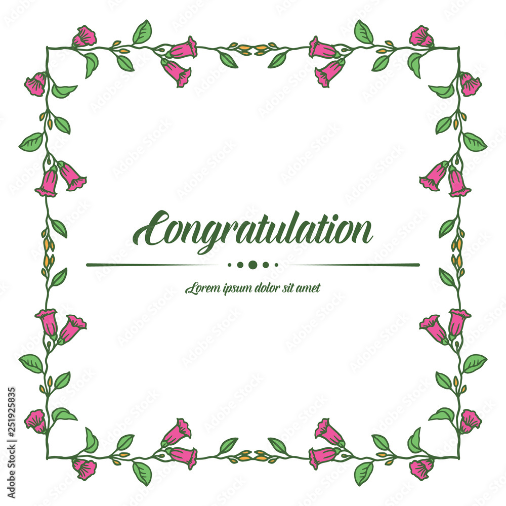 Vector illustration a crowd of beautiful leaf flower frame for greeting congratulation hand drawn Vector illustration a crowd of beautiful leaf flower frame for greeting congratulation hand drawn