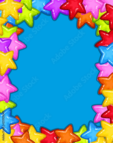 A colourful star frame