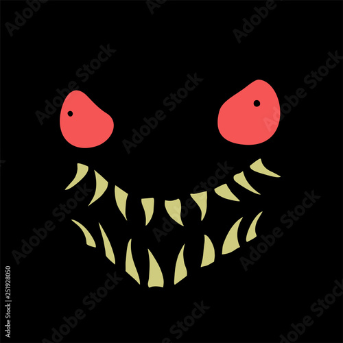 terrifying face illustration
