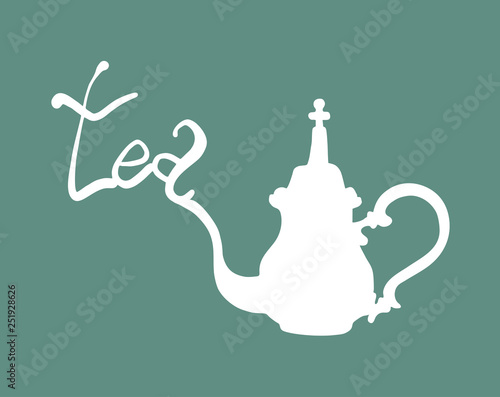 Classic teapot illustration