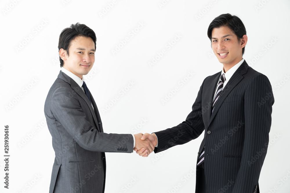 portrait of two asian businessman on white background portrait of two asian businessman on white background