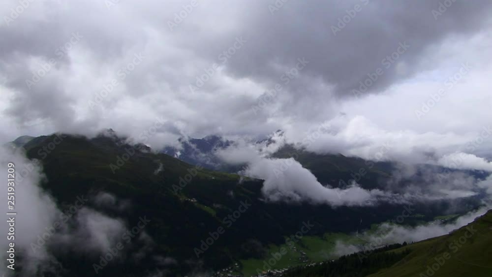 Summer landscape with mountains and clouds - time lapse Summer landscape with mountains and clouds - time lapse