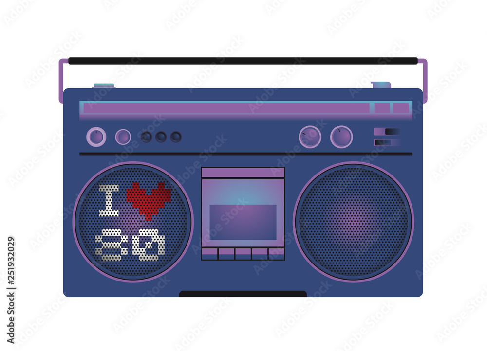 Fototapeta premium retro ratdio draw