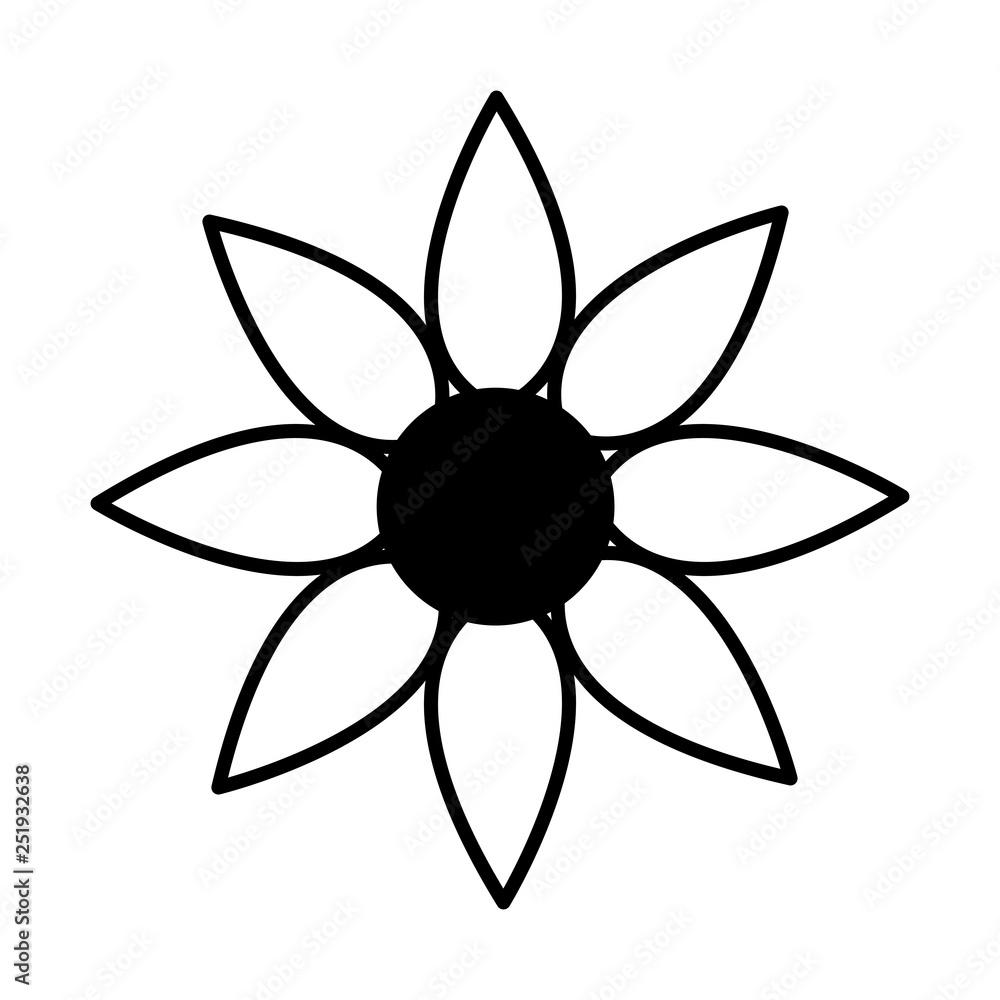 outline flower decoration outline flower decoration