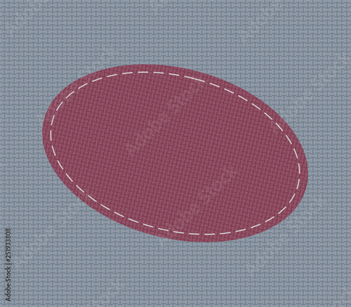 oval textile patch