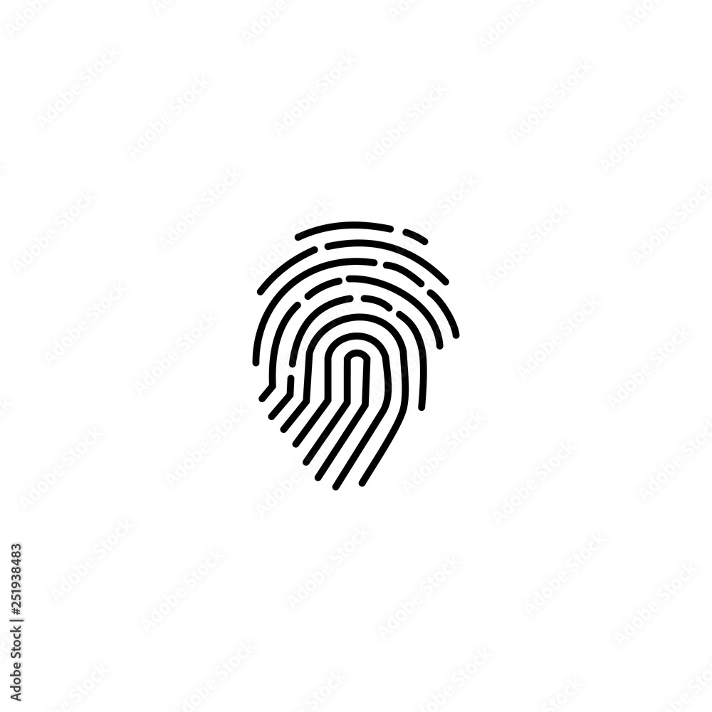 Fingerprint icon logo Fingerprint icon logo