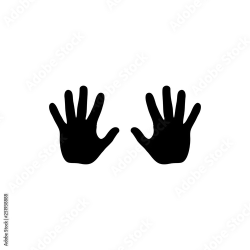Hand silhouette icon