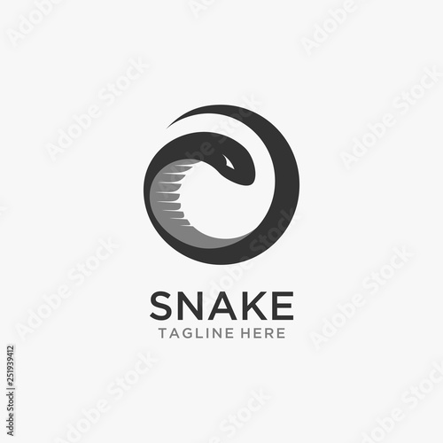Circle snake logo design