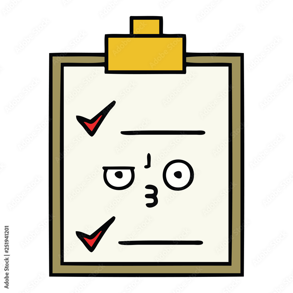 cute cartoon check list