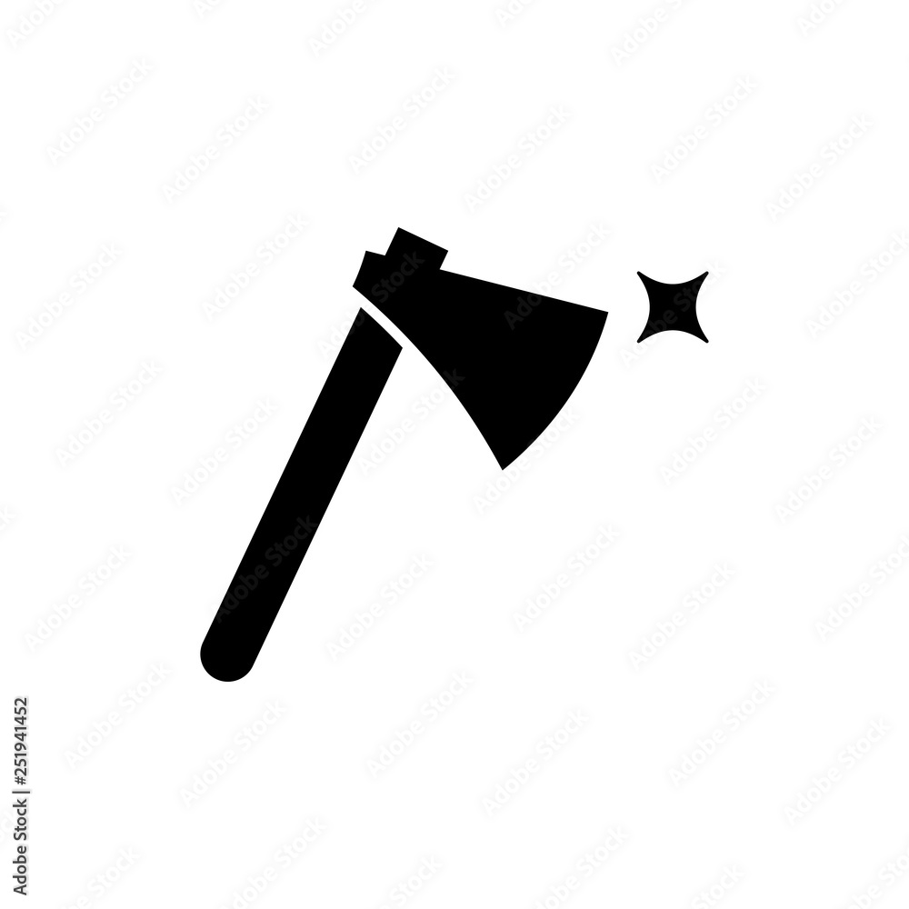 Axe icon design template vector isolated Axe icon design template vector isolated