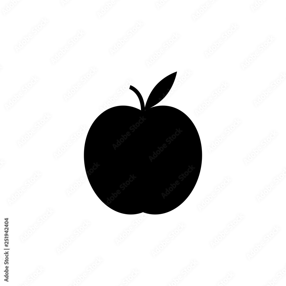 Apple fruit icon design template vector isolated Apple fruit icon design template vector isolated