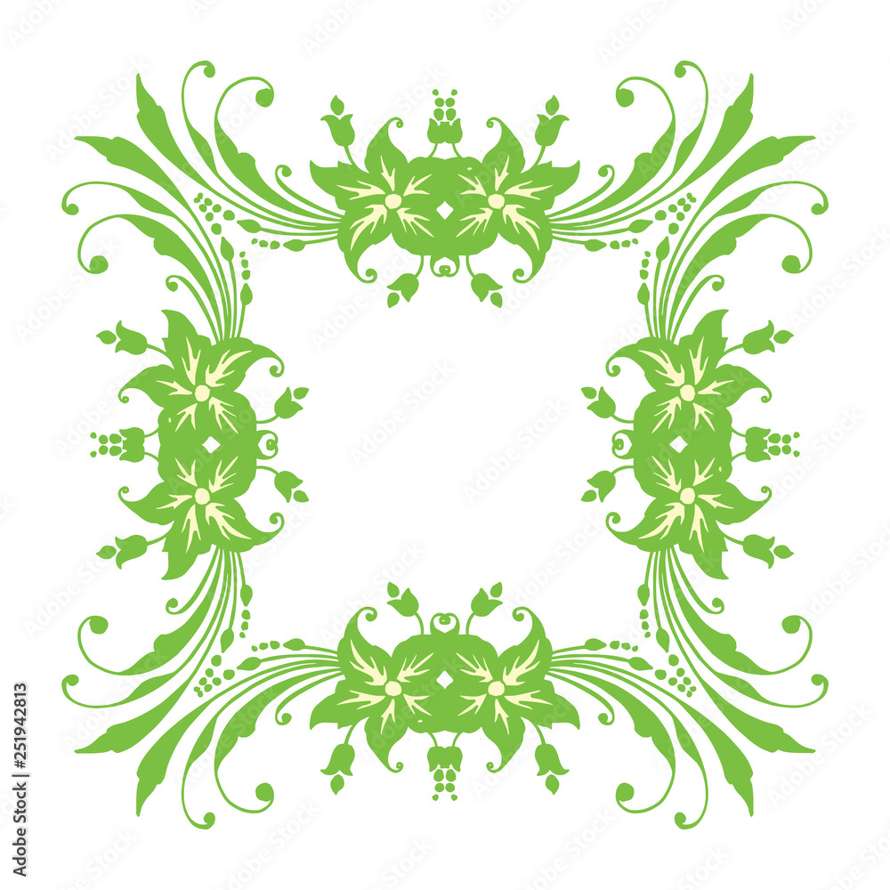 Vector illustration various forms of leaf flower frame variations hand drawn Vector illustration various forms of leaf flower frame variations hand drawn