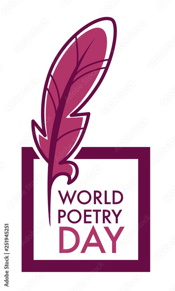 Writers and poetry day isolated icon feather and book vector bookstore or library emblems and logo literature holiday Writers and poetry day isolated icon feather and book vector bookstore or library emblems and logo literature holiday
