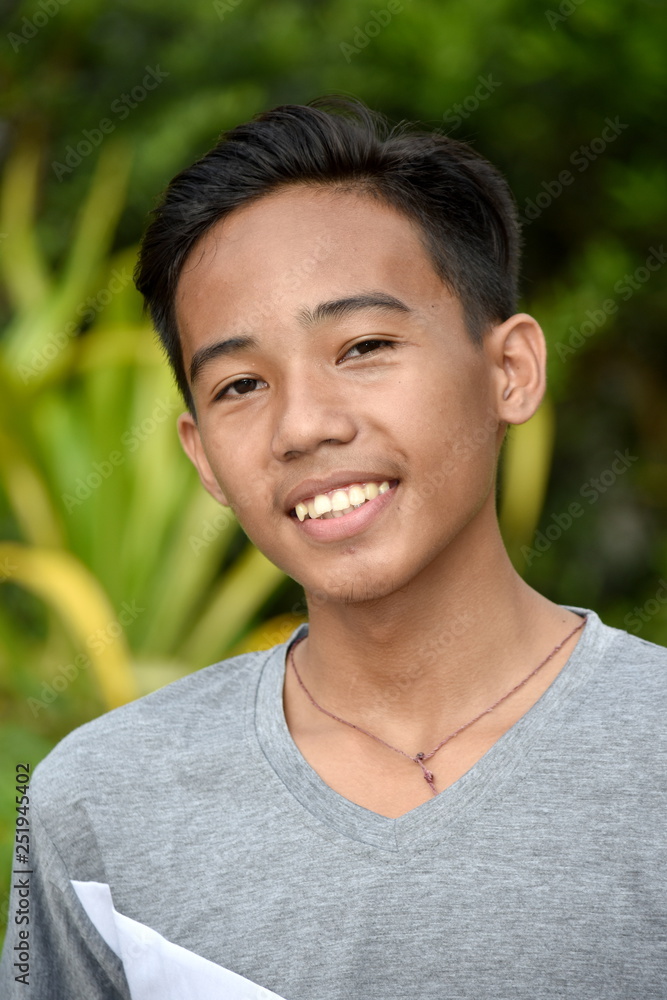 Handsome Diverse Teen Boy Smiling Handsome Diverse Teen Boy Smiling