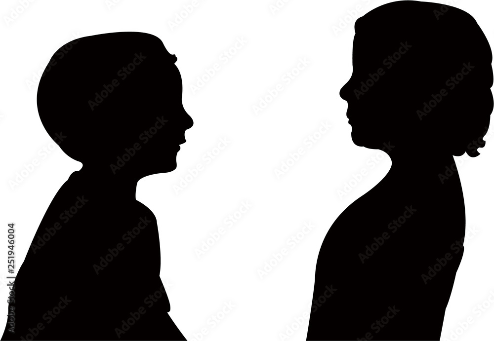talking heads, silhouette vector talking heads, silhouette vector