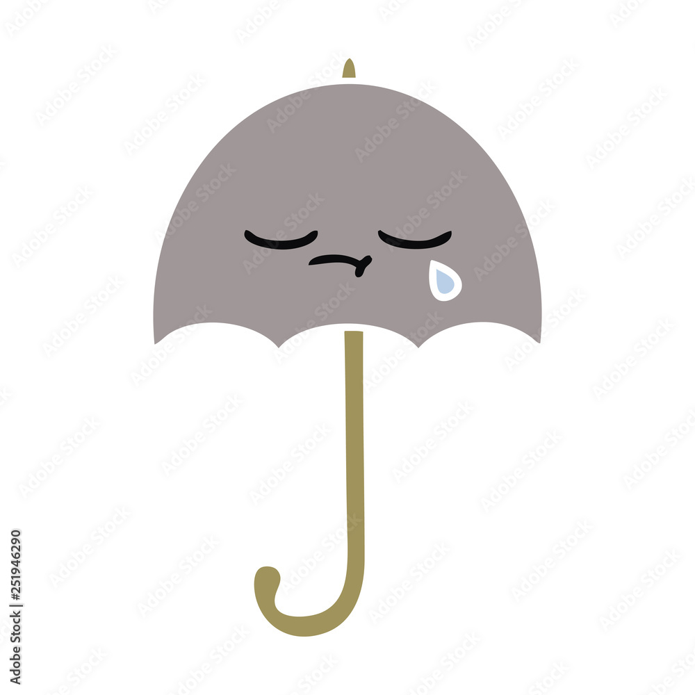 flat color retro cartoon umbrella flat color retro cartoon umbrella