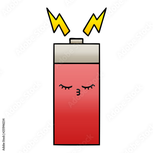 gradient shaded cartoon battery