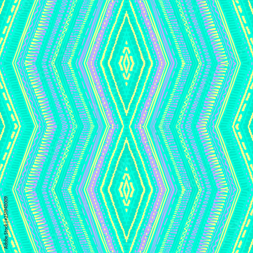 Abstract Ikat and boho style handcraft fabric pattern. Traditional Ethnic design for clothing and textile background, carpet or wallpaper
