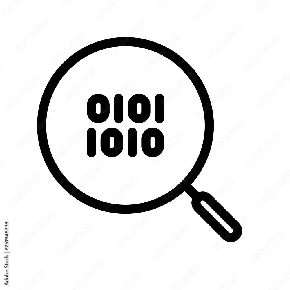 find data icon, outline black style, seo and business illustration find data icon, outline black style, seo and business illustration
