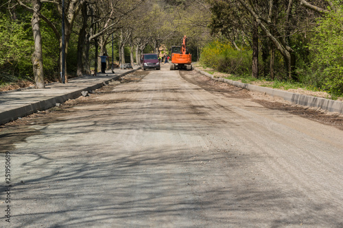Road in the mountain, ready for asphalt.