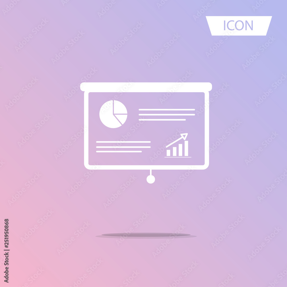 Statistics, accounting vector icons, Charts, presentation and pie chart signs. Analysis, report and business case symbols.