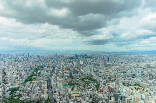 Wallpaper Mural Aerial View of Osaka city from Abeno Harukas . Torontodigital.ca