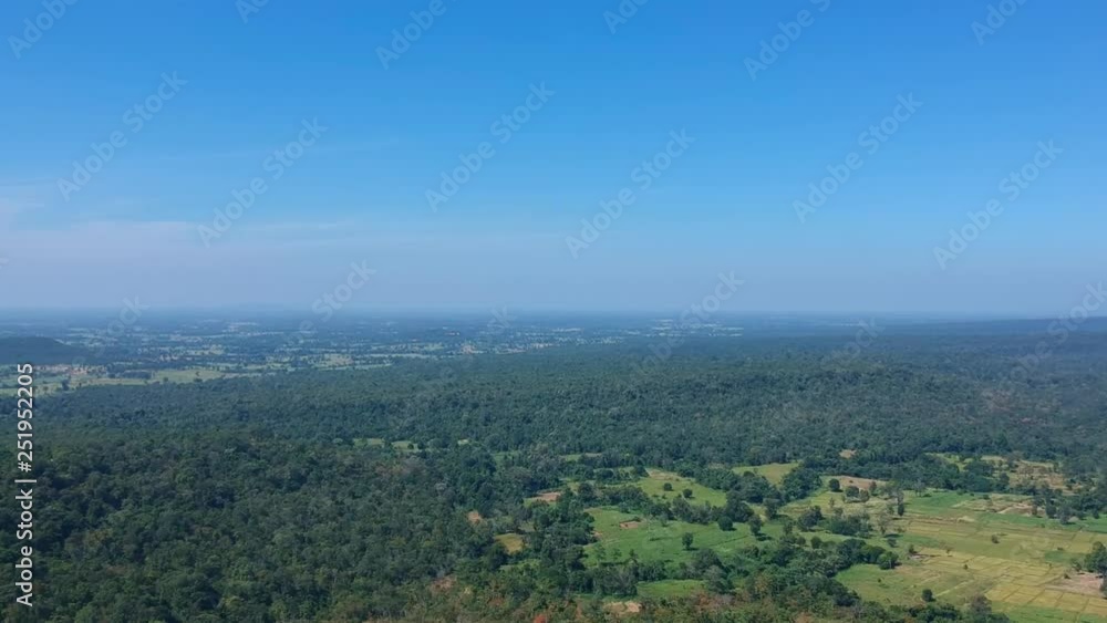 Aerial view of green forests and mountains. Aerial view of green forests and mountains.