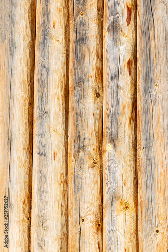 wooden background of logs