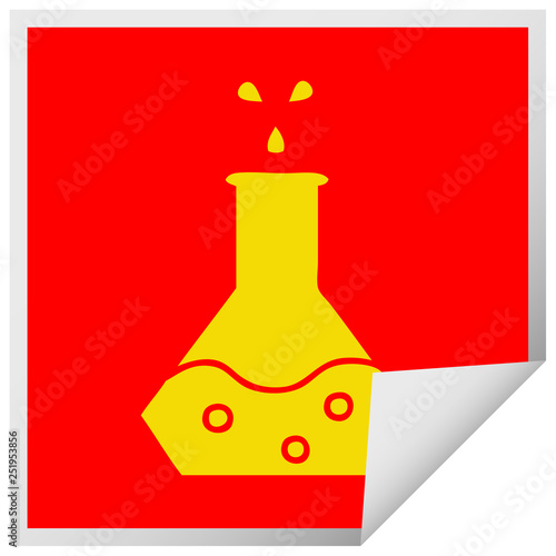 square peeling sticker cartoon science experiment