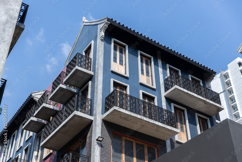 chinese traditional building apartment or restaurant
