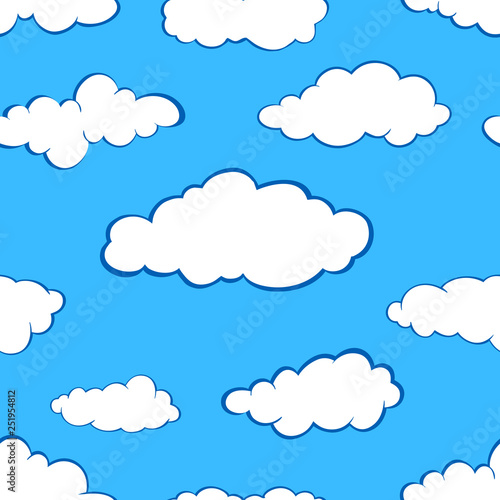 clouds seamless pattern set