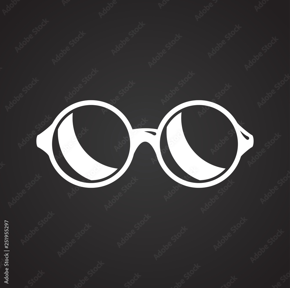 Glasses icon on black background for graphic and web design, Modern simple vector sign. Internet concept. Trendy symbol for website design web button or mobile app Glasses icon on black background for graphic and web design, Modern simple vector sign. Internet concept. Trendy symbol for website design web button or mobile app