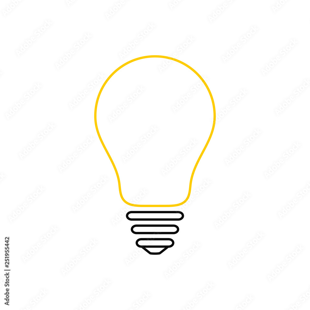 Abstract light bulb icon, idea and creativity symbol, modern thin line art Abstract light bulb icon, idea and creativity symbol, modern thin line art