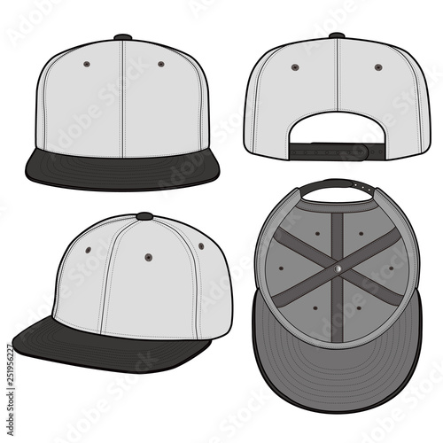 SNAPBACK Cap Fashion flat vector mockup design