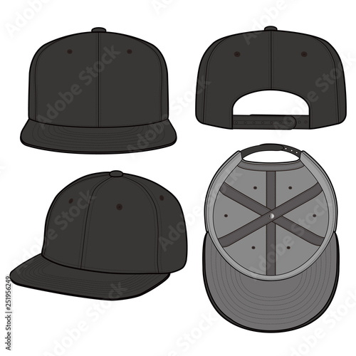 SNAPBACK Cap Fashion flat vector mockup design
