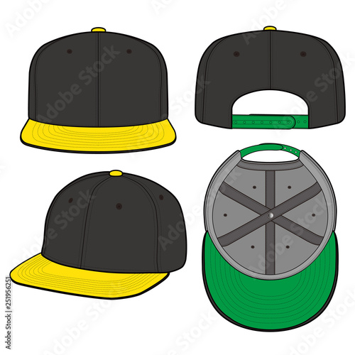 SNAPBACK Cap Fashion flat vector mockup design
