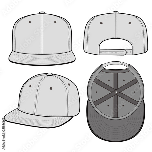 SNAPBACK Cap Fashion flat vector mockup design