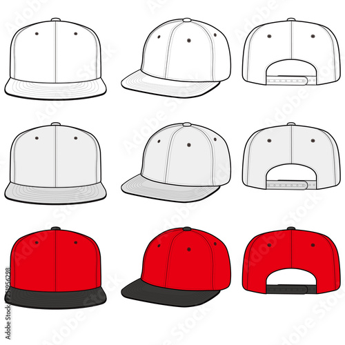 SNAPBACK Cap Fashion flat vector mockup design