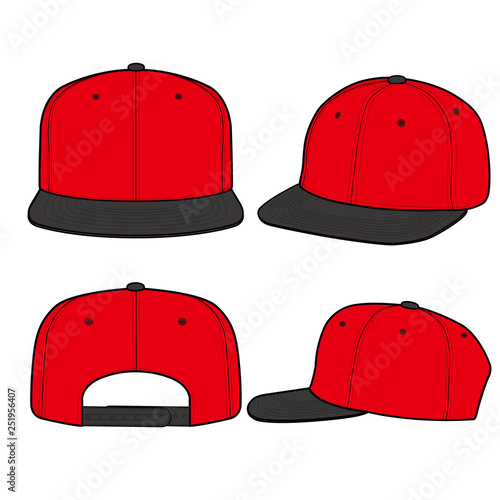 SNAPBACK Cap Fashion flat vector mockup design