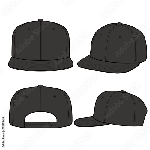 SNAPBACK Cap Fashion flat vector mockup design