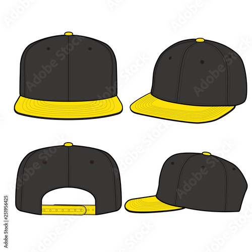 SNAPBACK Cap Fashion flat vector mockup design