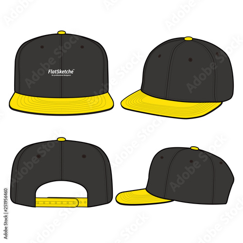 SNAPBACK Cap Fashion flat vector mockup design