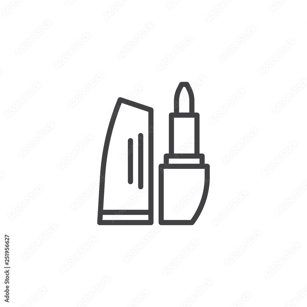 Open Lipstick line icon. linear style sign for mobile concept and web design. Pomade outline vector icon. Symbol, logo illustration. Pixel perfect vector graphics Open Lipstick line icon. linear style sign for mobile concept and web design. Pomade outline vector icon. Symbol, logo illustration. Pixel perfect vector graphics