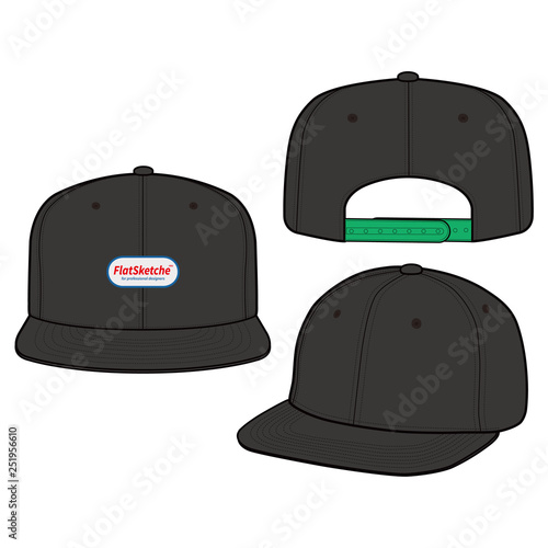 SNAPBACK Cap Fashion flat vector mockup design