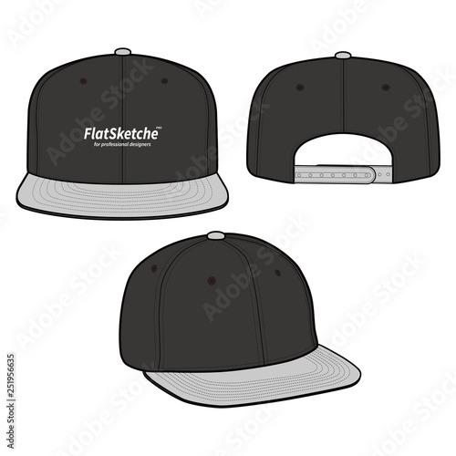 SNAPBACK Cap Fashion flat vector mockup design