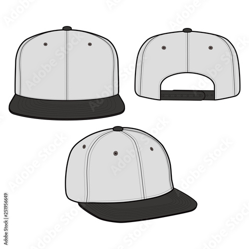 SNAPBACK Cap Fashion flat vector mockup design