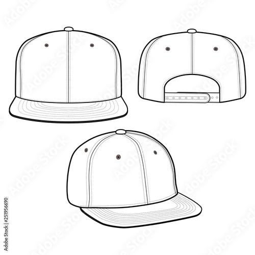 SNAPBACK Cap Fashion flat vector mockup design