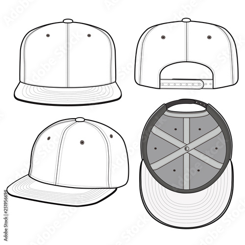 SNAPBACK Cap Fashion flat vector mockup design