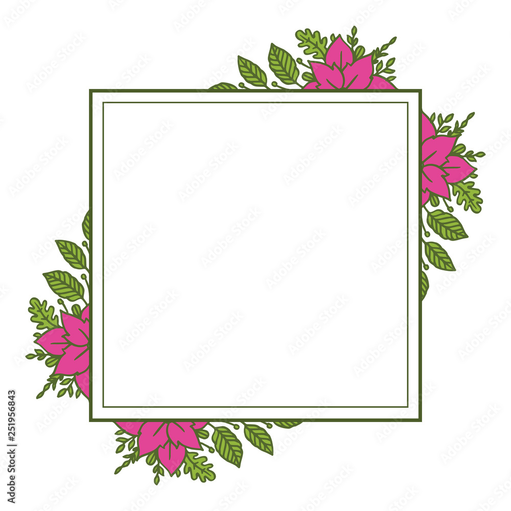 Vector illustration various forms of flower frames blooms hand drawn